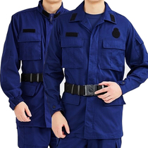 2021 blue summer training suit winter fire suit mens overalls dark blue standby suit suit