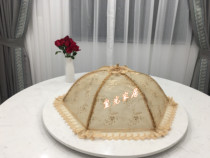 Foldable rice double bone food cover lace table cover food bowl vegetable umbrella fly cover