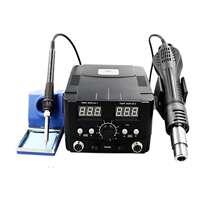 Dual digital display adjustable temperature Two-in-one hot air gun desoldering table intelligent constant temperature electric soldering iron set automatic sleep