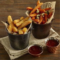 Net red beer keg stainless steel 304 mini fries bucket Bar KTV ice bucket Black snack iron bucket