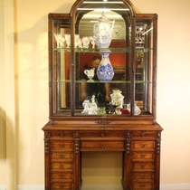 Imperial Lion Castle Western Antiques 19th-century French-made glass display storage cabinet French antique side cabinet
