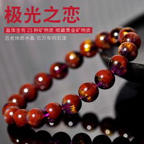 Collectible purple titanium aurora 23 bracelet Buddha beads single circle bracelet Energy crystal 23 kinds of minerals gifts for men and women