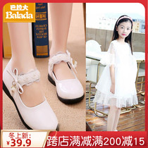 5 dance shoes autumn princess shoes big boy piano performance shoes 10 year old student White Girl leather shoes 9 single shoes 12