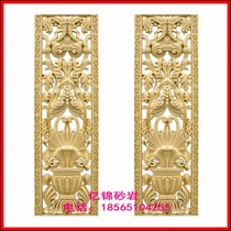 Yijin sandstone carving relief sculpture round carving indoor and outdoor TV background wall decoration iron flower hollow plate