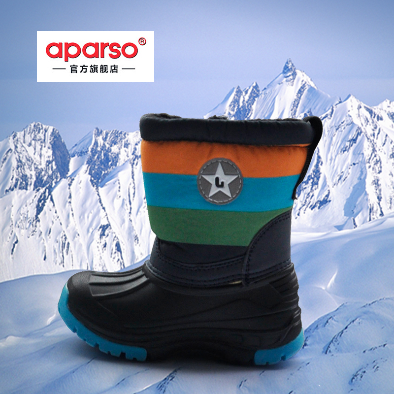 Promotion of Apaso Children's Warm, Waterproof and Ski-proof Outdoor Snow Boots