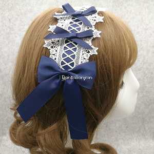 #Two-piece Domestic Shipping included #lolita hand-made Small ， hair band HeaddressHoshizora Gold Stamping Constellation gradient clouds Small white clouds 35 bhiner lolita fashion