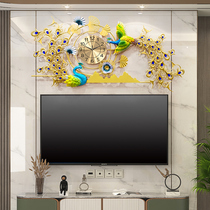 New Chinese metal wall decoration living room TV sofa background wall decoration pendant light luxury ginkgo leaf wall hanging