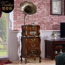 Vanessa Gramophone hot-selling retro classic vinyl record player Old-fashioned ornaments big horn CD audio record player lp