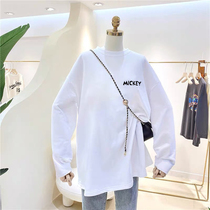 Pregnancy Woman Dress Spring Autumn Long Sleeve T Shirt Woman Loose Pure Cotton Fashion Mid-Length Big Code Sweatshirt With Undershirt Blouse