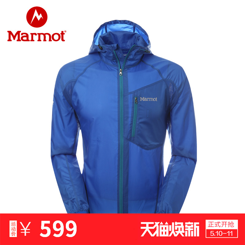 Marmot/groundhog spring and summer outdoor male skin clothing light and breathable sun protection clothing windproof jacket F51170