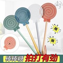 Fly swatter hand pat silicone artifact lengthy patting teaching aids plastic silk strip thickened mosquito artifact manual