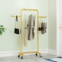 Drying rack floor-to-ceiling folding indoor single pole drying hanger bedroom hanger home simple cool clothes with wheels