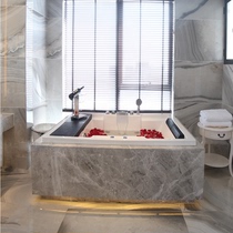1 7 meters 1 85 meters double embedded bathtub massage bathtub Acrylic intelligent constant temperature heating luxury bathtub
