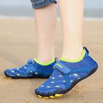 Childrens beach socks catch boys beach barefoot play water outdoor swimming wading floating diving shoes Girls anti-skid cut