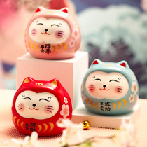 Gitatang Zhaocai Cat Small Ornaments Ceramic Home Decoration Piggy Bank Creative Shop Opening Gifts Fortune Cat
