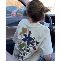 Pick up missed special cabinet Withdrawal Tail single big card foreign trade ~ big code womens clothing 2022 spring and summer new printed blouses short sleeve T-shirt