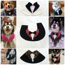 Handmade original suit pet bib shawl pet Cape Teddy Satsuma golden hair mouth towel cloak scarf