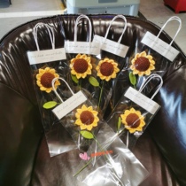 Finished Teachers Day Creative Gifts Hand Woven Sunflower Sunflower Single Bouquet Graduation