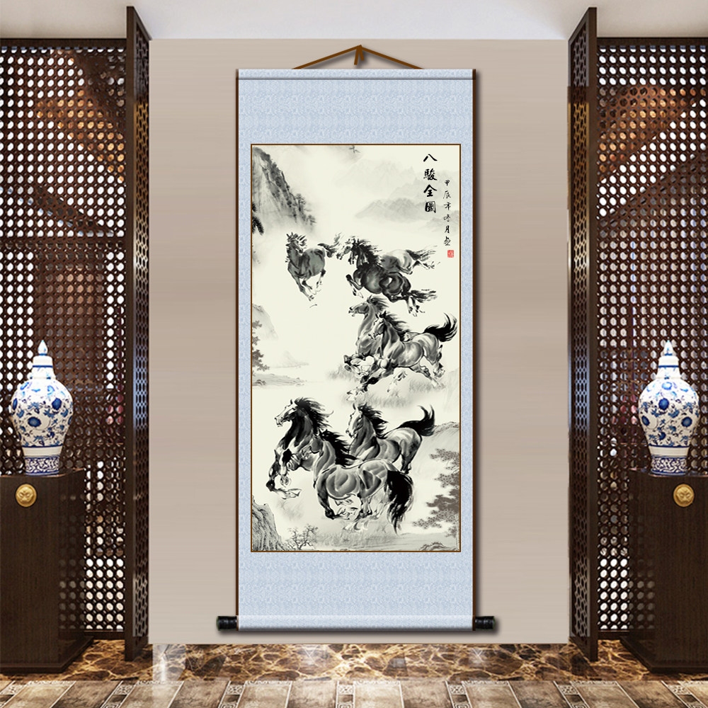 八駿全圖 屏風 八骏全图挂画-八骏全图挂画促销价格、八骏全图挂画品牌- 淘宝