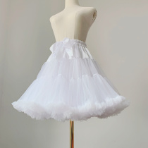 Loretta skirt brace without bone lolita soft yarn brace cloud brace daily liner dress cos cotton candy half body dress short