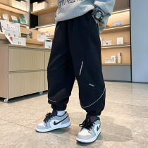 Boy pants spring style childrens spring and autumn clothes 2022 new sports pants CUHK Tong Han version casual long pants tide