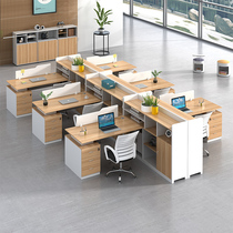 Desk Staff Table Chairs Combined Cassette Brief Modern Employee Table Finance Six-member Partition Desk Office