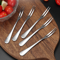 10 stainless steel fruit fork household knife and fork small fork eat plug fruit fork fruit sign set children's creative cute