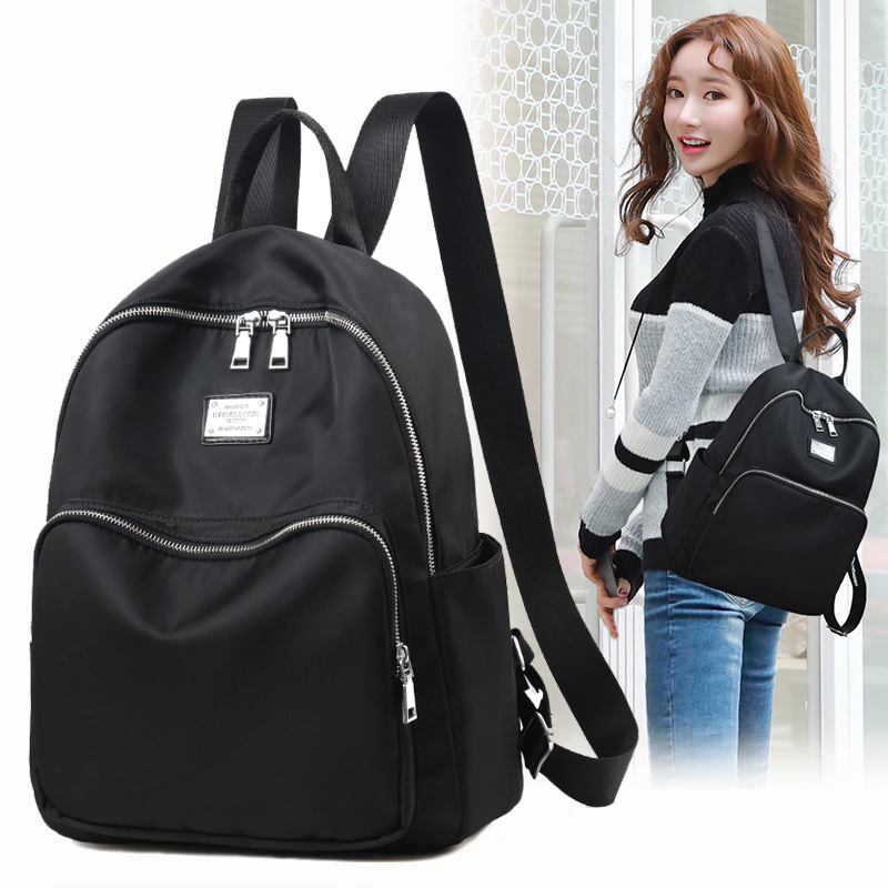 Oxford cloth backpack shoulder bag female 2018 new Korean fashion wild casual ladies canvas travel big bag