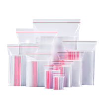 Ziplock bag thickened food packaging bag transparent clip chain sealing pocket large medium and small PE sealed bag plastic storage bag