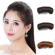 Wig real hair full-life hair pad high Skull top wig piece additional hair volume fluffy one-piece plate plate ball head Hairband