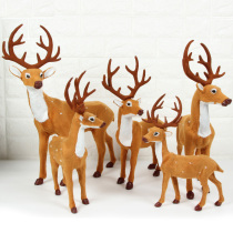 Christmas Sika Deer Christmas Tree Scene Christmas Deer Arrangement Fawn Deer Ornaments