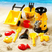 Childrens beach toys dig sand play sand tools set Boys and Girls baby hourglass shovel and bucket Cassia