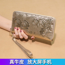 Golden Cai wallet female foreign style 2021 new leather long zipper handbag large capacity mobile phone handbag