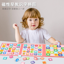 Literacy puzzle puzzle children 3 years old baby three years old 2 intelligence early education 4 to 6 magnetic shape matching flat figure toys