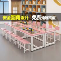 Training art class painting studio tempered glass art table painting splicing school children's glass painting table