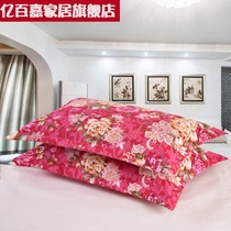 Pillowcase A pair of single pillows with Korean couple queen size student dormitory bed Adult pillow core set Pillowcase