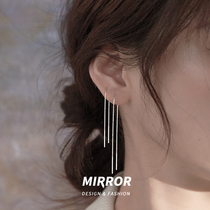 Small elbok 925 pure silver minimalist earline female earrings earrings earrings stream Su Xiaolinins Wind 2022 New wave