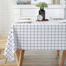 Tablecloth Waterproof and oil-proof table cloth Anti-hot leave-in Nordic ins net Red rectangular table cloth placemat pvc table mat