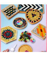 Handmade diy mosaic coaster material package cartoon patch pot Mat group building kindergarten parent-child children