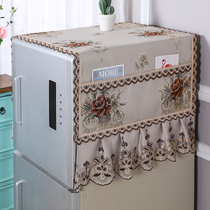 Refrigerator cover cloth single double door freezer dust cover curtain drum type washing machine cover cloth lace