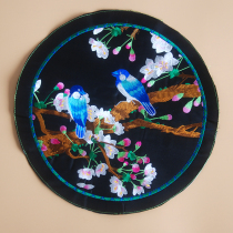 Chinese style on the brow plum blossom Magpie bird embroidery piece round cherry blossom embroidery patch