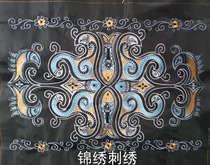National machine embroidery piece batik embroidery piece frame painting batik painting size 33X48CM