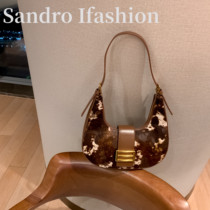 France Sandro Ifashion 2021 new official flagship retro horsehair underarm bag soft leather mobile phone bag