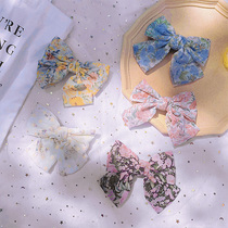 Summer fairy Air tie head rope ribbon hair ring bow hair band summer floral headdress jewelry women