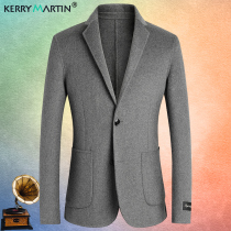 Autumn and winter double-sided split casual suit men Korean slim wool woolen suit non-cashmere jacket jacket
