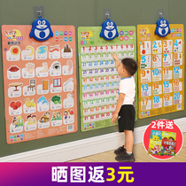 Young children numbers 1 to 100 acoustic wallcharts early teaching cognitive point reading baby puzzle toy artifact cards