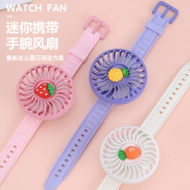 2022 New Kids Watch Fan Creative Mini Charging Portable Wrist Fan Toys Outdoor Sloth Students