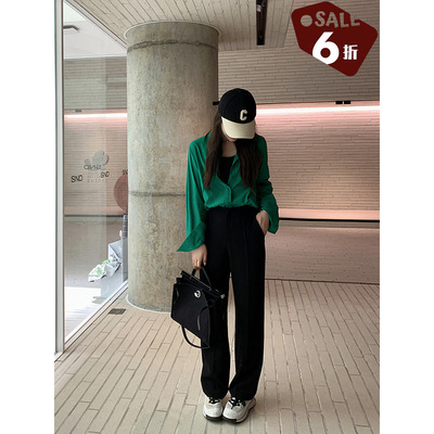taobao agent [60 % off clearance] Xia Shiwen Bing Rim shirt retro, simple casual white shirt female spring