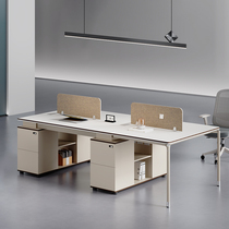 Staff office desk and chair combination simple modern staff position 4 four-position 2 6 8 office screen card seat creativity