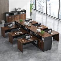 Desk Chair Composition Minimalist Modern Staff 2 4 People Office Furniture Simple Bench Computer Desk